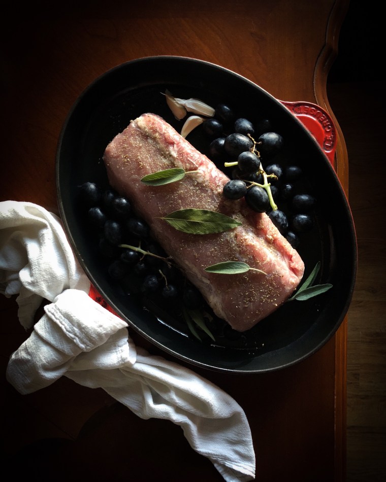 Roasted Pork with Grapes
