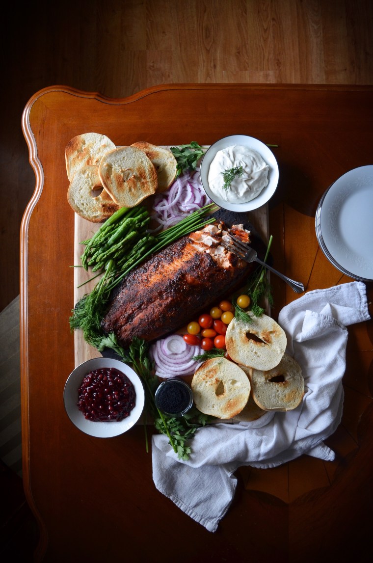 Cedar Plank Salmon Breakfast Board