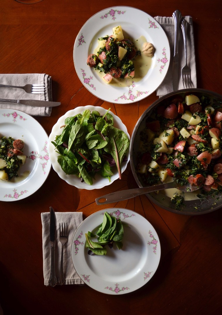 Quick and easy sausage and potatoes