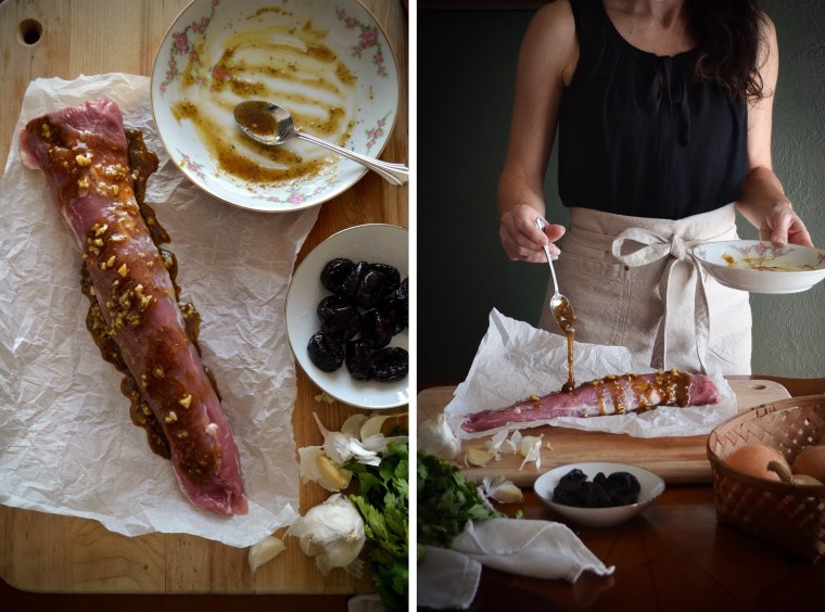 Pork tenderloin with prunes