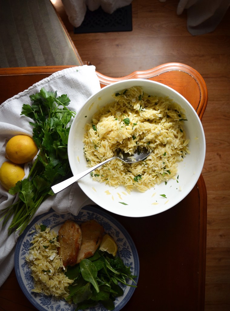 Lemon Orzo with Feta