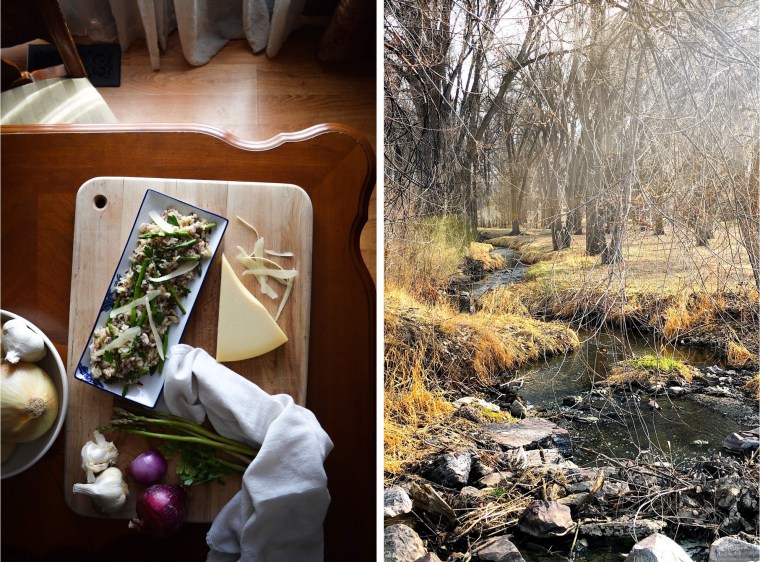 Wild rice and asparagus salad
