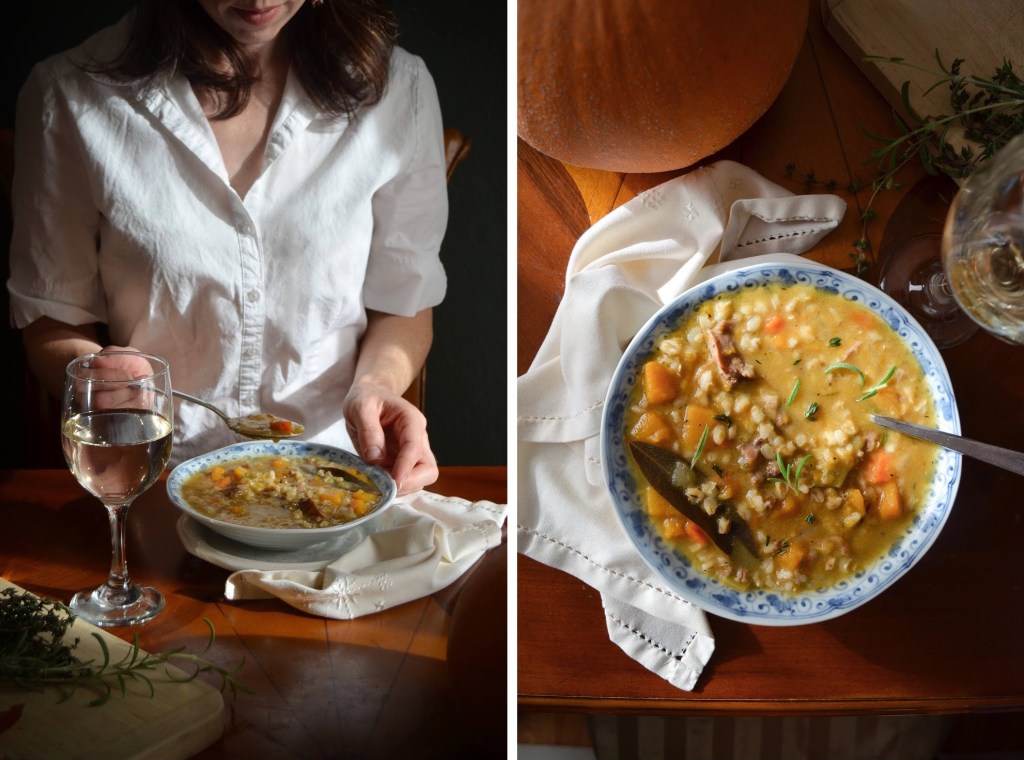 Recipe for winter vegetable soup with oxtails