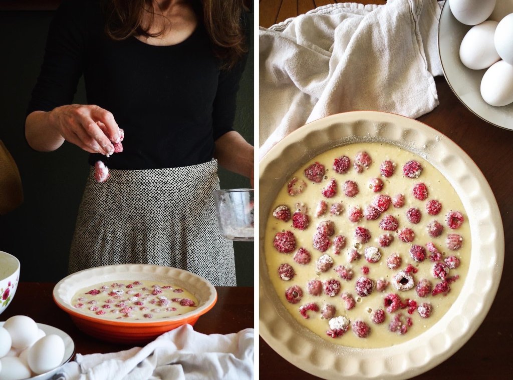 How to make raspberry clafoutis